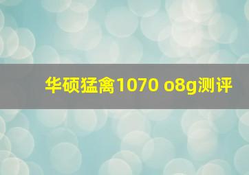 华硕猛禽1070 o8g测评